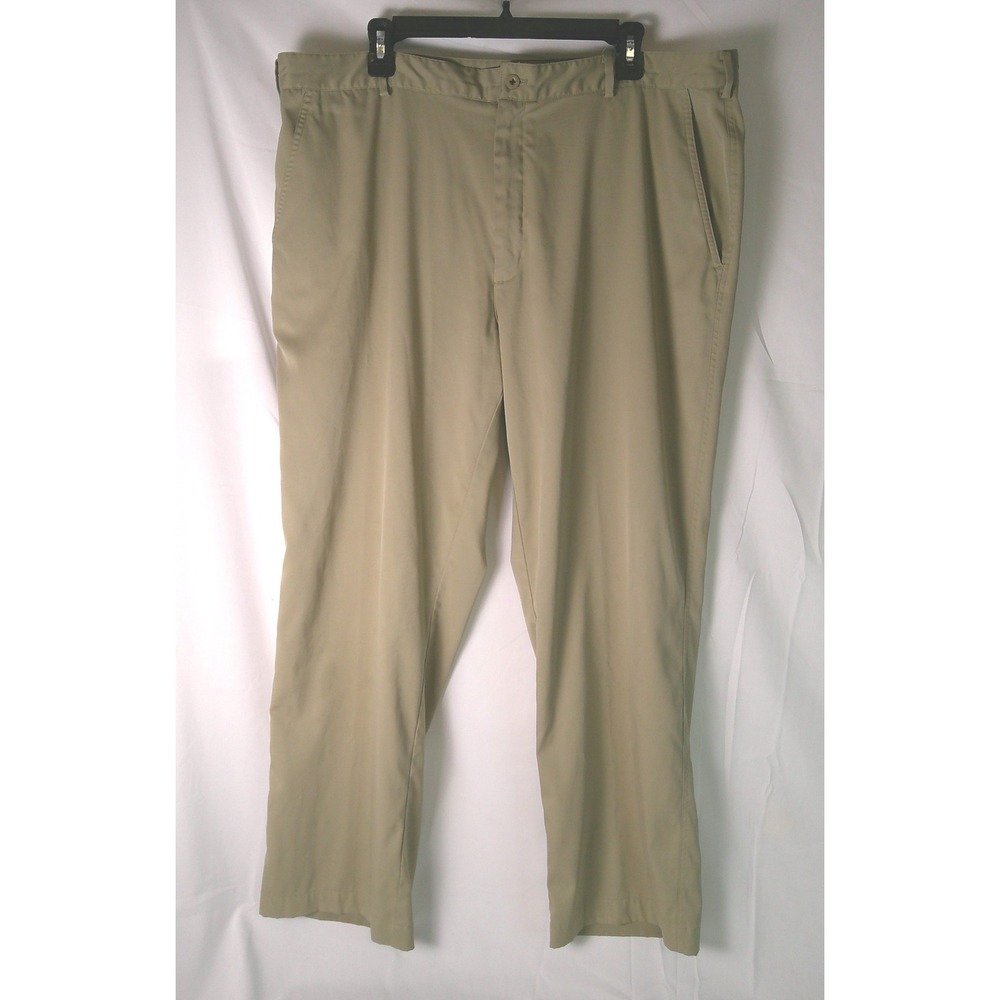 Nike Golf Pants Men Khaki Flat‎ Front Lightweight Straight Fit Size 40x30